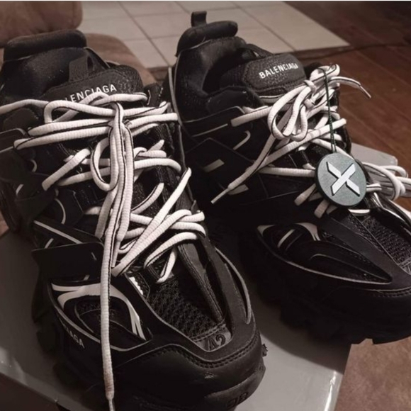 Balenciaga Track Black White/ Size 9 Mens - Picture 3 of 4